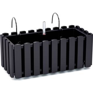 👉 Plantenbak antraciet grijs kunststof Fence-look ophang plantenbak/bloembak 38 x 18 16 cm