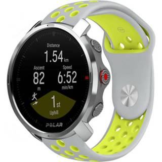 👉 Sportband grijs geel x Strap-it Polar Grit sport band (grijs/geel) 8720763486737