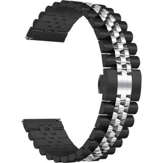 👉 Watch zwart zilver Strap-it Huawei GT 2 Pro Jubilee stalen band (zwart/zilver) 8720763478800