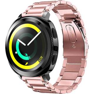 👉 Stalen band roze Strap-it Samsung Gear Sport (rosé pink) 8720836202912