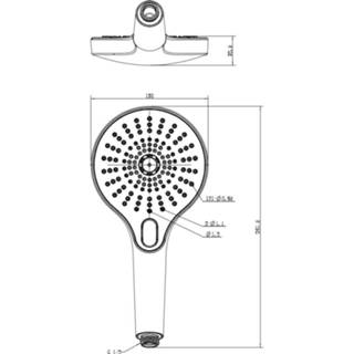 👉 Handdouche zwart Blinq Memphis Round Plus 3 functies mat 8717493270552