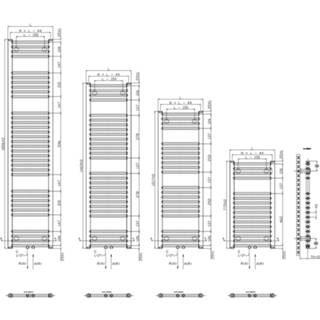 👉 Handdoek radiator wit Thermrad Basic-6 handdoekradiator 185.6x60 7640112343034