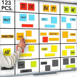 👉 Whiteboard active Scrum magneten set voor 123-delig