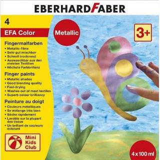 👉 Vingerverfset metallic Eberhard Faber 4x100ml