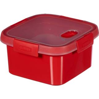 Steamer rood Curver Smart Microwave Eco Vierkant 1,1 liter + Stoomtray 3253920941053 2900088155013