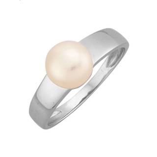 Damesring witte wit zilver vrouwen met schelpparels 4055709272766 4055709272759