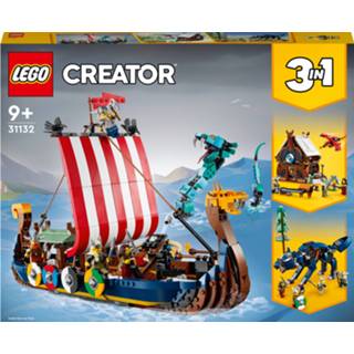 👉 LEGO Creator Vikingschip met midgard-slang 31132