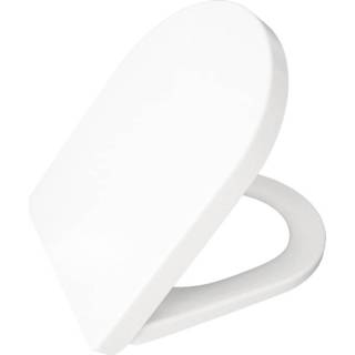 Toiletzitting wit duroplast d-vorm afesta Mueller soft-close voor 52cm wandcloset 7432030539589