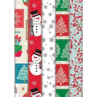 👉 Inpakpapier 1x Rollen Kerst inpakpapier/cadeaupapier sneeuwpop 2 x 0,7 meter