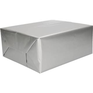👉 Inpakpapier zilver Luxe inpakpapier/cadeaupapier metallic 200 x 70 cm