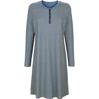 👉 Nachthemd met minimaldessin Ringella Rookblauw/Ecru
