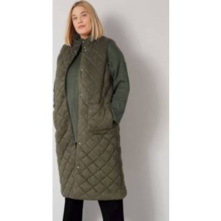 👉 Body warmer flessengroen effen vrouwen kunstvezels recht Bodywarmer van hoogwaardig imitatiesuède Sara Lindholm 4055708886780 4055708886834