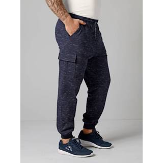 👉 Jogging broek marine mannen Vrije Tijd rookblauw gemêleerd Joggingbroek met hoog katoengehalte John F. Gee 4055708744899 4055708747142 4055708747173