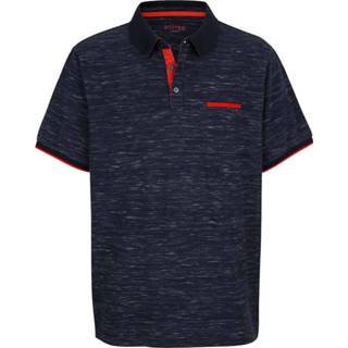 👉 Poloshirt gemêleerd mannen marine met borduursel Boston Park 4055708701311