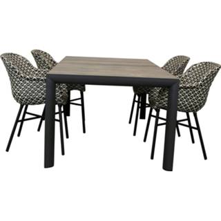 👉 Terrastafel keramisch grijs Qopps Kings tuintafel met Delphine dining tuinstoel