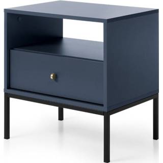 👉 Nachtkastje blauw MONAK 1 lade donkerblauw 5400943245332