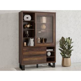 👉 Vitrinekast HALO 1 deur 2 lades 7 vakken wallace oak 5400943247855