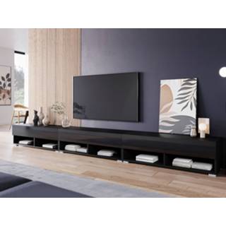 👉 Klapdeur zwart TV-meubel ACAPULCO 3 300 cm zwart/glanzend met led 5400943248975