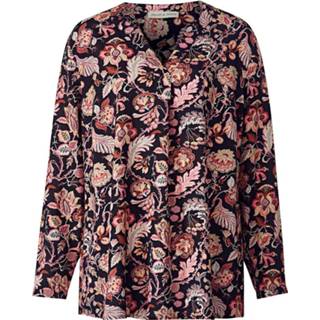 👉 Blous gebloemd vrouwen viscose zwart Blouse met bloemenprint Janet & Joyce Zwart/Rozenhout 4055708875272 4055708875241