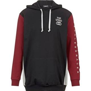 👉 Sweatshirt van zuiver katoen Men Plus Zwart/Bordeaux/Grijs