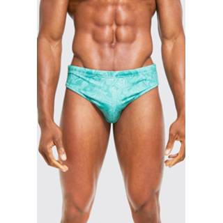 👉 Paisley Zwembroek Met Print, Green