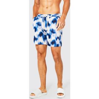 👉 Tall Middellange Tie Dye Zwembroek, Blue