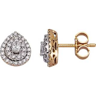 👉 Oorsteker wit diamanten diamant legering geel vrouwen Oorstekers met briljanten en Diemer 4055709194440