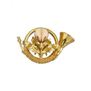 👉 Broche echt zilver vrouwen goudkleur met grandels Geelgoudkleur 4055709210478