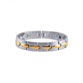 👉 Armband zilverkleur RVS vrouwen mat zilver met 2 magneten Magnetic Balance 4055709067089