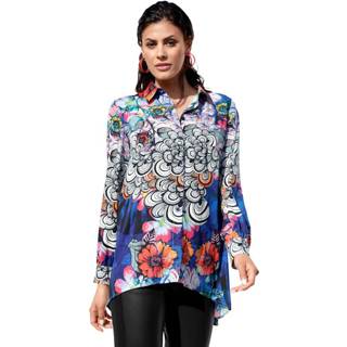 👉 Lange blouse met kraag AMY VERMONT Blauw/Multicolor