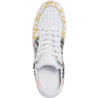👉 Sneakers vrouwen multicolor glad leer wit Sneaker in vrolijk gekleurde look Studio W Wit/Multicolor 4055709144063