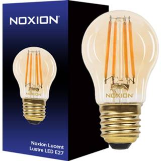 👉 Noxion Lucent Lustre LED E27 Kogel Gloeilamp Amber 4.1W 350lm - 822 | Dimbaar - Vervanger voor 32W