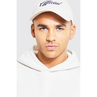 👉 Geborduurde pet ecru One Size Official Pet,