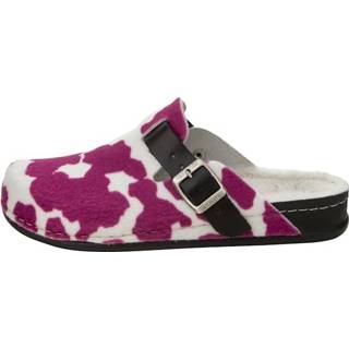 👉 Pantoffels magenta effen textiel vrouwen Pantoffel Verstelbaar riempje Naturläufer Fuchsia 4055709198592