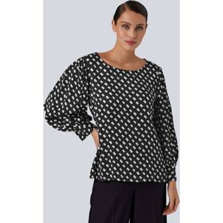 👉 Blouse met lange mouwen met manchetten Alba Moda Ecru