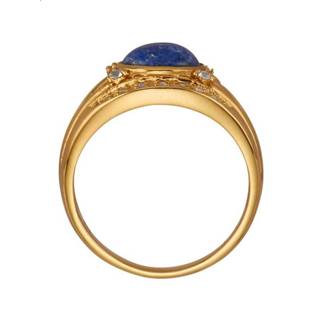 👉 Damesring blauw zilver vrouwen met lapis lazuli en wittopaas 4055709484329