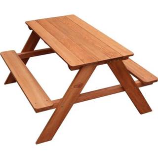 Picknicktafel bruin fsc hout active Sunny Dave | 89x89x50cm 6095813566502