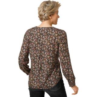 👉 Blous viscose gebloemd Blouse met bloemenprint MONA Cognac/Berry 4055708957862 4055708957886