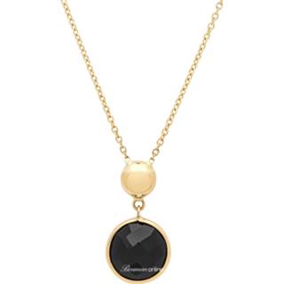 👉 Halsketting active Monzario oro 14 karaats geelgouden collier met onyx mo-1201cg