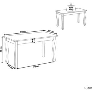 👉 Salontafel zwart SNOOK, 80 x 40 4251682217279