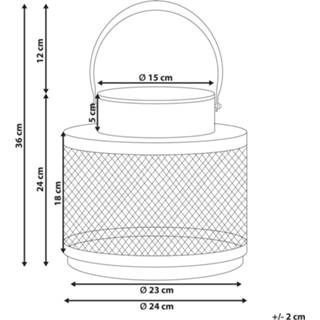 👉 Kaars zwart metalen Lantaarn 24 cm YAMDENA 4251682274449