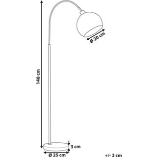 👉 Vloerlamp zwart 148 cm Gumara 4251682275132