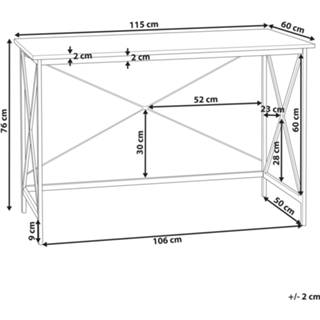 👉 Bureau zwart hout Donkere Houtkleur 115 x 60 cm Donker met FUTON 4251682277112