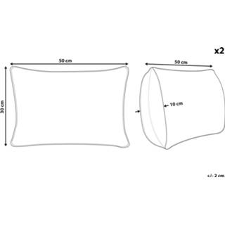 👉 Sierkussen wit 30 x 50 cm set van 2 HELIOTROPE 4251682275705