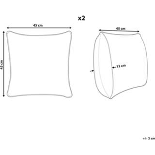 👉 Katoenen kussen wit vrouwen Set van 2 Kussens Vrouwelijk Lichaam Line Art 45 x cm MEADOWFOAM 4251682276016