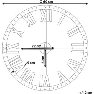 👉 Wandklok goud Gespiegelde ø 60 cm COMPORTA 4251682278751