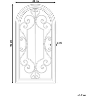 👉 Wandspiegel zwart raamoptiek 50 x 98 cm CAMPEL 4251682276092