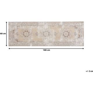👉 Vloerkleed beige 60 x 180 cm ALMUS 4251682219501