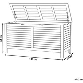 👉 Opbergdoos bruin acaciahout Donkere Houtkleur donkerbruin 130 x 48 cm RIVIERA 4251682279987