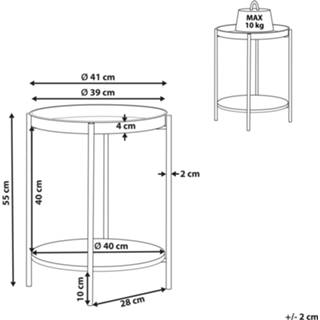 👉 Bord zwart hout Tray Top Side Table met Donker BORDEN 4251682281041